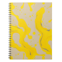 Caderno Espiral Yellow Organic Abstract