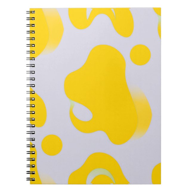 Caderno Espiral Yellow Organic Abstract  (Frente)