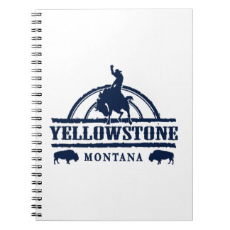 Caderno Espiral Yellowstone Montana Rodeo Cowboy