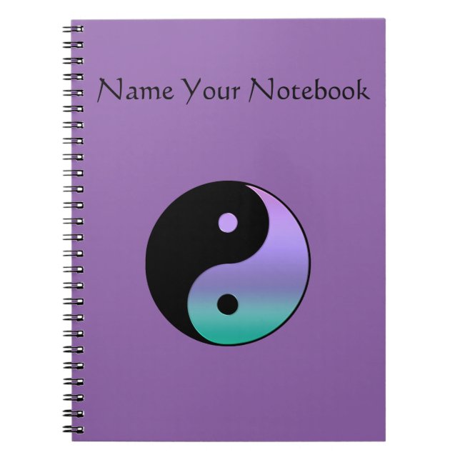 Caderno Espiral Yin-Yang personalizou o caderno, (Frente)