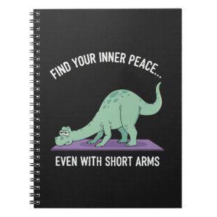 Caderno Espiral Yoga Divertido de Dinossauro: Encontre Sua Paz Int
