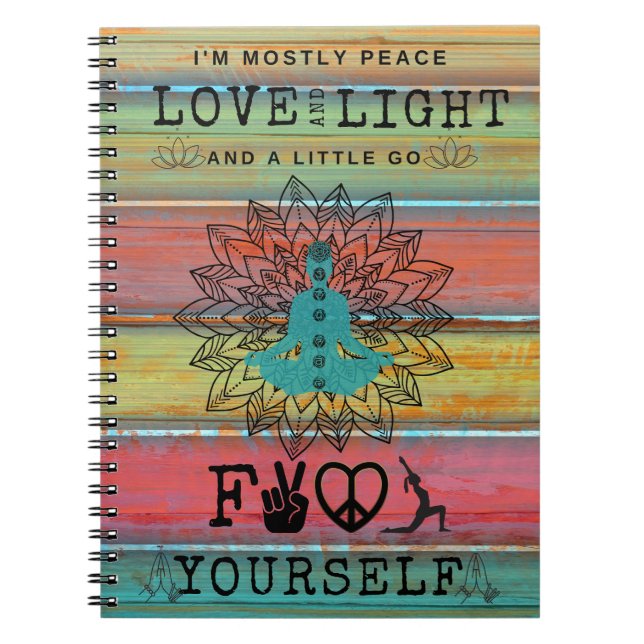 Caderno Espiral Yoga do Amor e Luz (Frente)