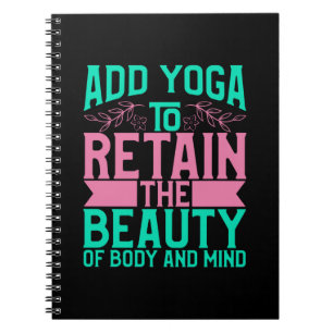 Caderno Espiral Yoga Lover   Adicionar Ioga Para Manter A Beleza