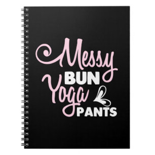 Caderno Espiral Yoga Lover   Calças de Yoga Messy Bun
