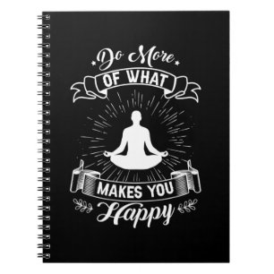 Caderno Espiral Yoga Lover Faça Mais O Que Te Faz Feliz