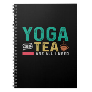 Caderno Espiral Yoga Lover Ioga E Chá São Tudo O Que Preciso