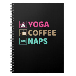 Caderno Espiral Yoga Lover   Lacetes De Café De Yoga