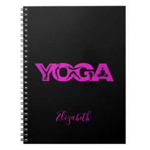 Caderno Espiral Yoga malhação preta púrpura