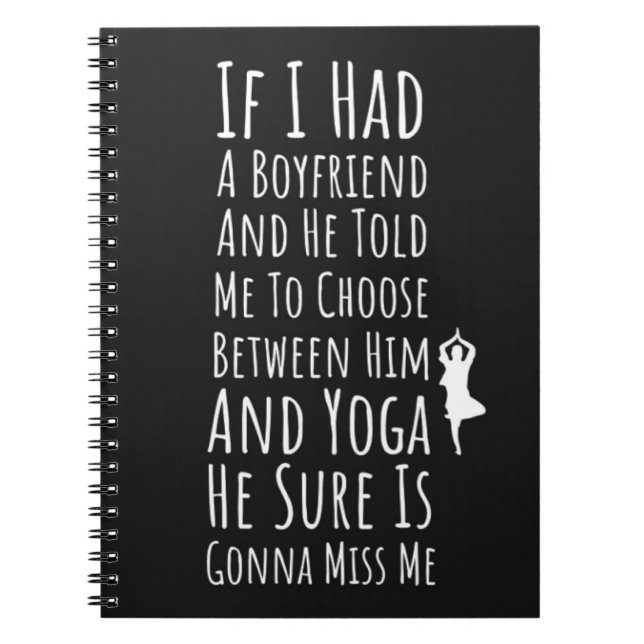 Caderno Espiral Yoga Oferece Presentes Para As Mulheres (Frente)