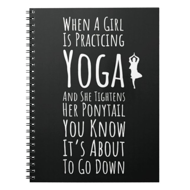 Caderno Espiral Yoga Oferece Presentes Para As Mulheres Citação Po (Frente)