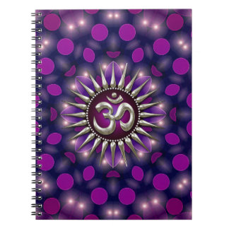 Caderno Espiral Yoga Om Purple Healing Energy Notebook