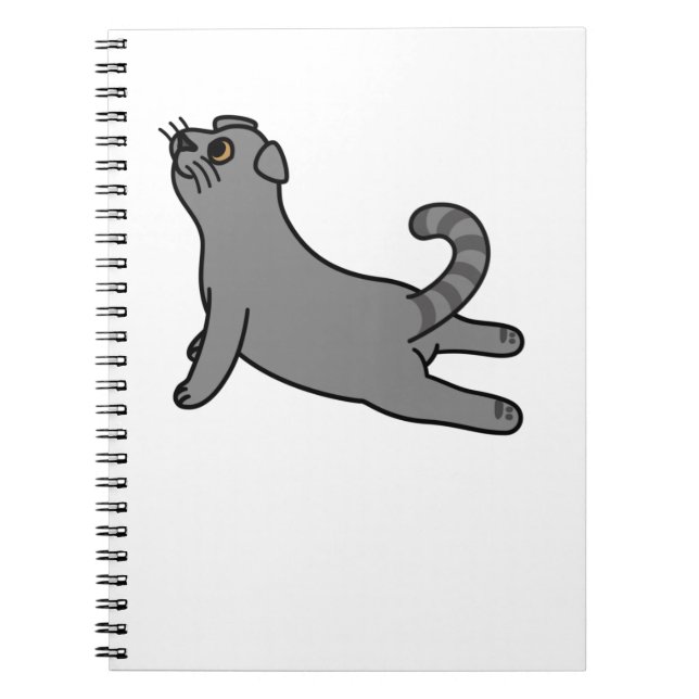 Caderno Espiral Yoga Pose Scottish Fold Cat (Frente)