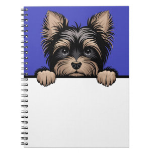 Caderno Espiral Yorkie Cute Peeking Yorkshire Terrier Dog Lover