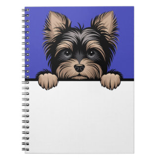 Caderno Espiral Yorkie Cute Peeking Yorkshire Terrier Dog Lover