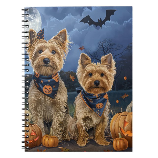 Caderno Espiral Yorkipoo Halloween Spooky (Frente)
