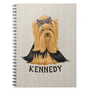 Caderno Espiral Yorkshire terrier do cão do filhote de cachorro