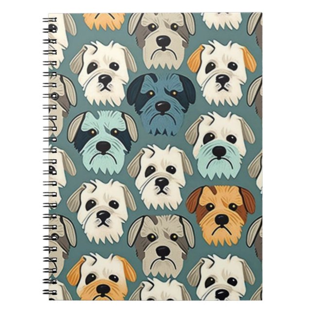 Caderno Espiral Yorkshire Terrier Pattern (Frente)