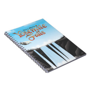 Caderno Espiral Yosemite Falls California poster de viagens