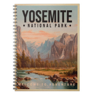 Caderno Espiral Yosemite National Park California Vintage
