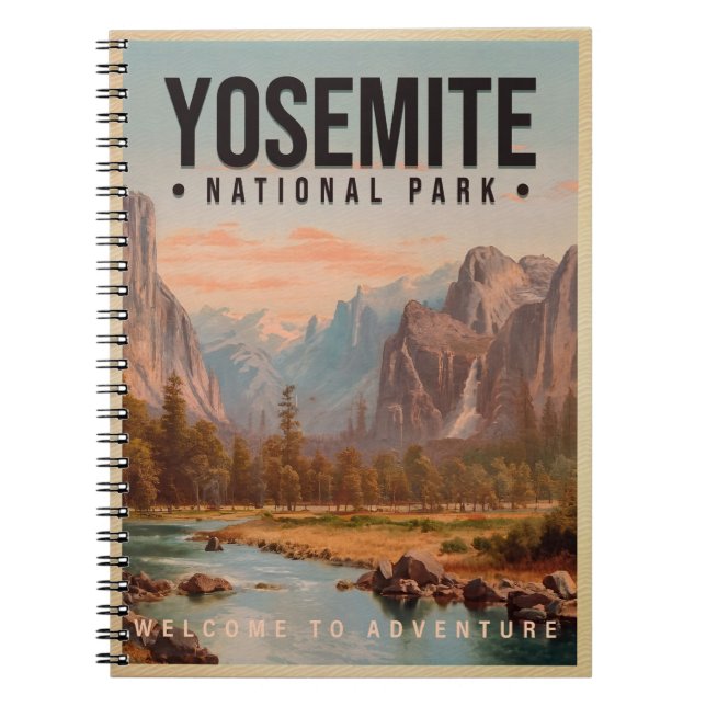 Caderno Espiral Yosemite National Park California Vintage (Frente)