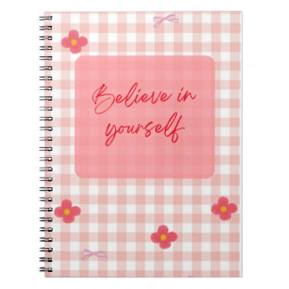 Caderno Espiral You Are Enough" Pink Motivational Journal