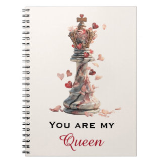 Caderno Espiral You Are My Queen Chess Valentine's Day