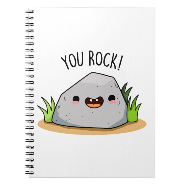 Caderno Espiral You Rock Funny Rock Geology Pun (Frente)