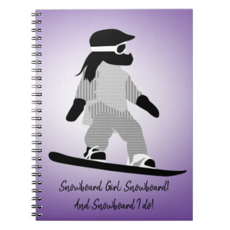 Caderno Espiral Young Girl Snowboarder