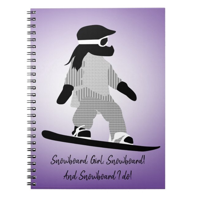 Caderno Espiral Young Girl Snowboarder (Frente)