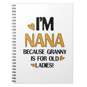 Caderno Espiral Young Nana Graphic Nana Clipart Design Grandma Art