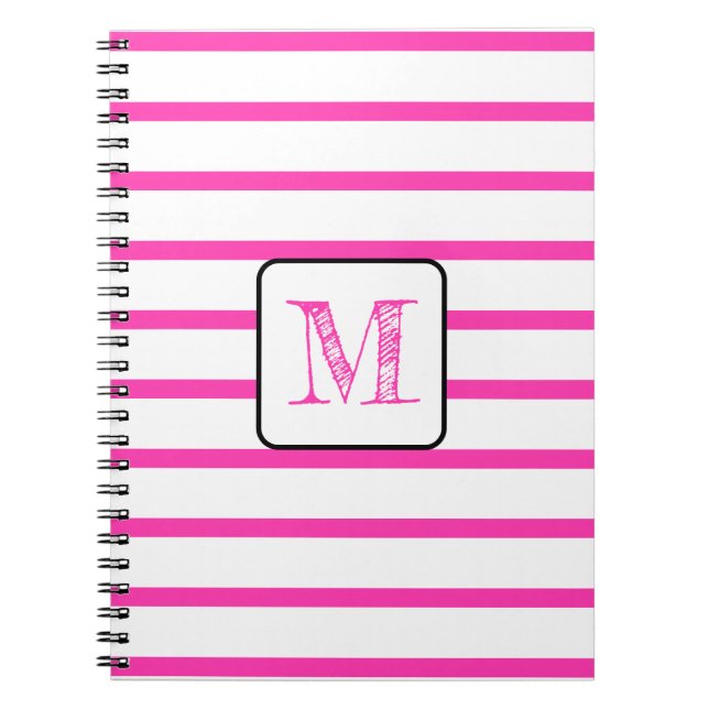 Caderno Espiral Your favorite letter in embroidered calligraphy (Frente)