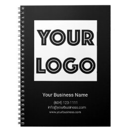Caderno Espiral  Your Logo Custom Business Marketing Black