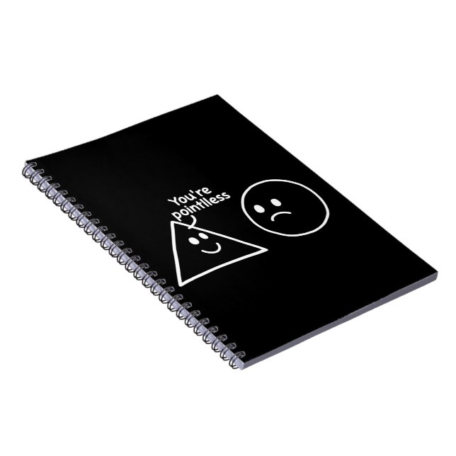 Caderno Espiral You're Pointless Geometric Shapes Funny Humor (Lado Direito)
