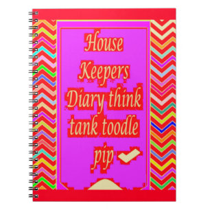 CADERNO ESPIRAL ZANY ART DESIGN COM PALAVRAS DO HOUSEKEEPER