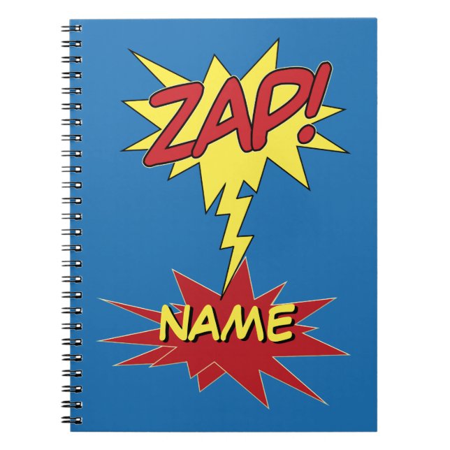 Caderno Espiral ZAP! notebook personalizado (Frente)
