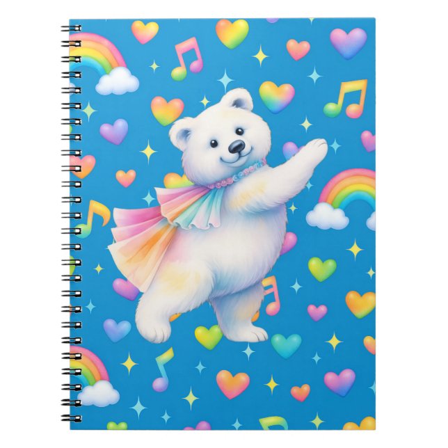 Caderno Espiral Zarah Dancing Polar Bear Notebook  (Frente)