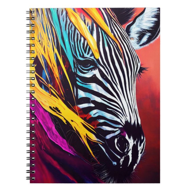 Caderno Espiral Zebra Animal Discovery Adventure Planet Nature (Frente)