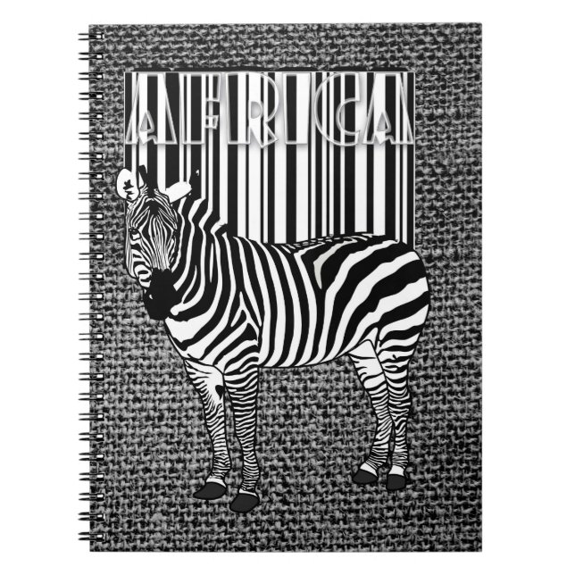 Caderno Espiral Zebra Barcode Art (Frente)