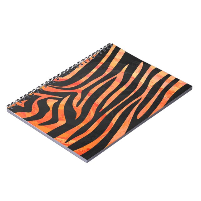 Caderno Espiral Zebra Black e Orange Impressão (Left Side)