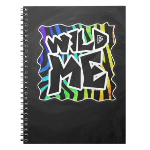 Caderno Espiral Zebra Black e Rainbow Wild Me