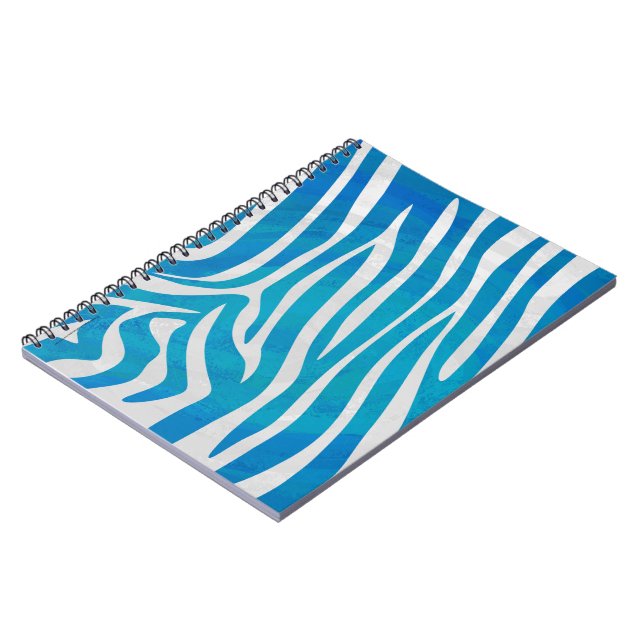 Caderno Espiral Zebra Blue e White Impressão (Left Side)