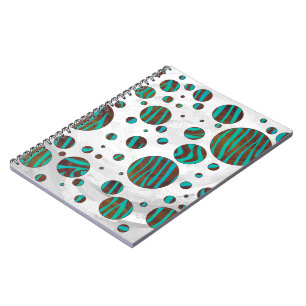 Caderno Espiral Zebra, Bolinhas de Castanho e Teto