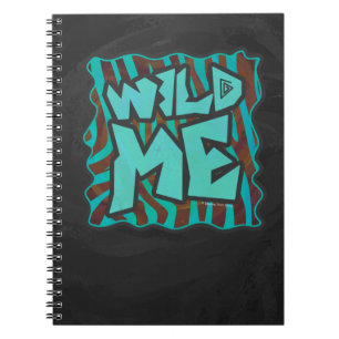 Caderno Espiral Zebra Brown e Teal Wild Me Design