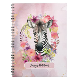 Caderno Espiral Zebra com Aquarela e Terra Floral