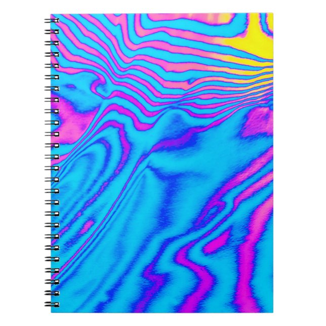 Caderno Espiral Zebra com Listra Psicodélica (Frente)