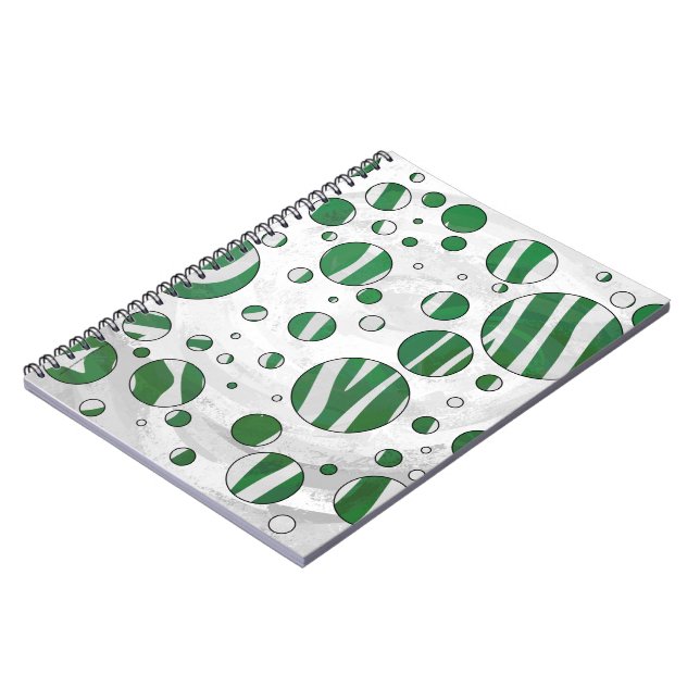 Caderno Espiral Zebra Green e Bolinhas branca (Left Side)