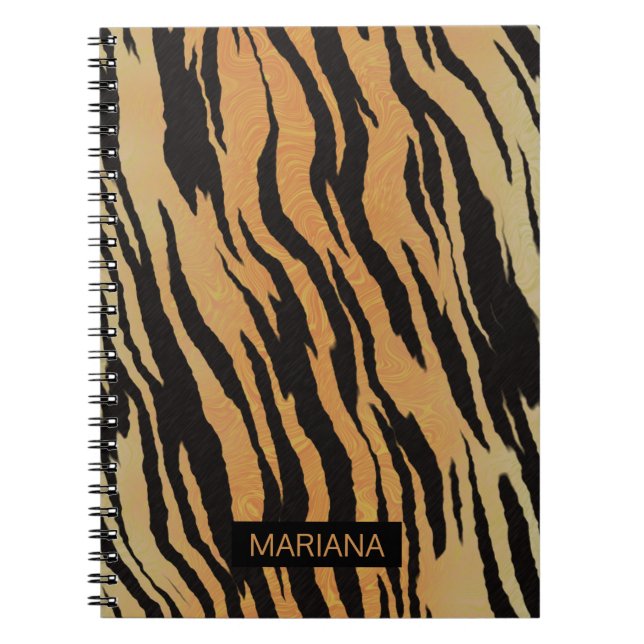 Caderno Espiral Zebra Negra Strike Dourado Fundo (Frente)