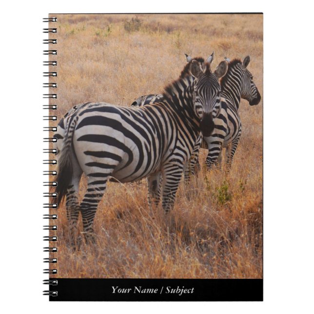 Caderno Espiral Zebra no Quênia (Frente)