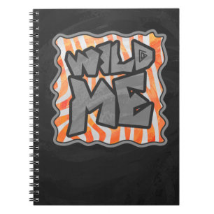 Caderno Espiral Zebra Orange e White Wild Me