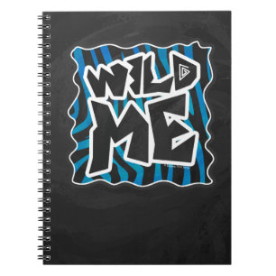 Caderno Espiral Zebra Preta e Azul